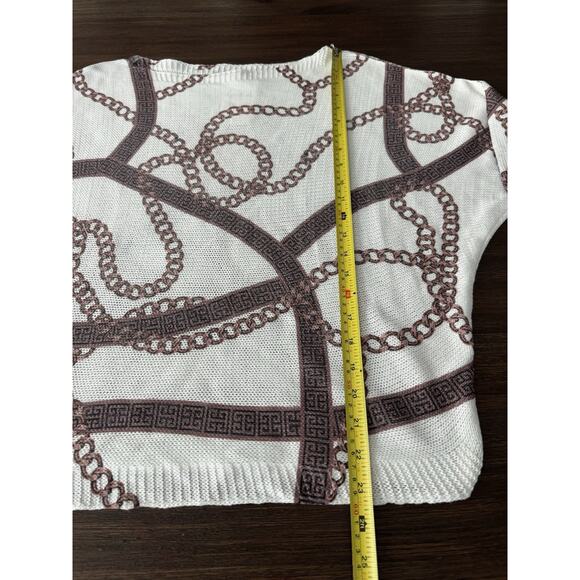 Gigi Moda Sweater Women’s OS lightweight Chainlink Relax Led Fit NWT $78 - Picture 3 of 9